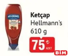 HELLMANN'S KETÇAP 610 G fiyat ve kampanya bilgisi